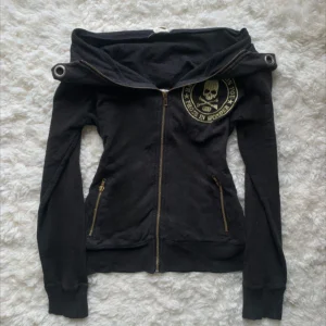 Y2K Retro Zipper Hoodies Women Harajuku Sexy Slim Fit Sweatshirt Autumn Skull Graphic Embroidery Hooded Jacket Gothic Clothing