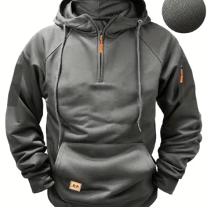 Men's Hoodies Long Sleeve Sweatshirt Zipper Design Hooded Sweatshirt for Men Clothing  New Outdoor street casual sweatshirt