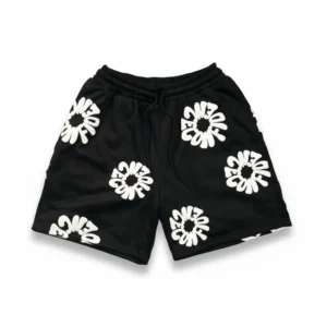 European and American streetwear brand street hip-hop foam print loose five-inch short pants for men, casual and versatile short