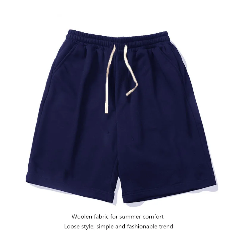 European shorts for men plus size for middle-aged and young loose and versatile five quarter pants breathable beach pants studen - Image 2