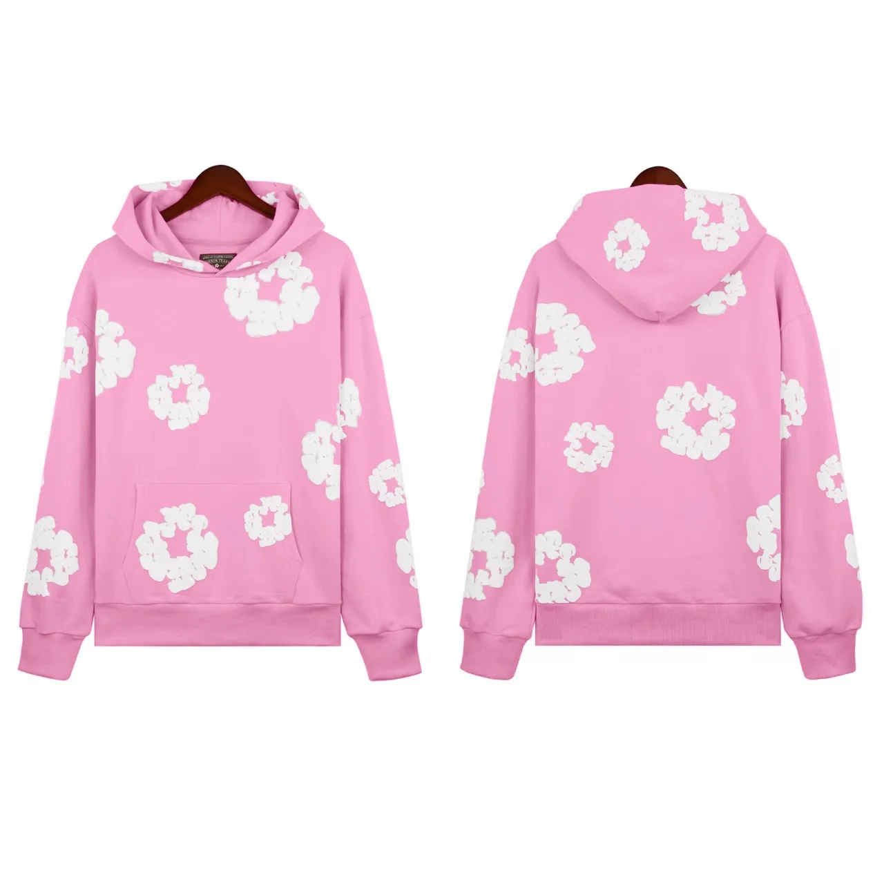 DENIM TEARSTHoodie Cross border European and American Hot selling Cotton Foam Printed Tears Hoodie Men's and Women's Hoodies - Image 12