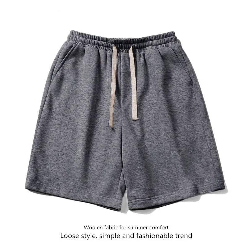 European shorts for men plus size for middle-aged and young loose and versatile five quarter pants breathable beach pants studen - Image 5