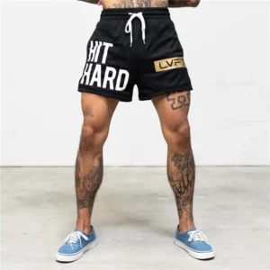 Men's Quick-Dry Breathable Workout Shorts Gym Running Basketball Training Bodybuilding Summer Fitness Athletic Jogger Shorts
