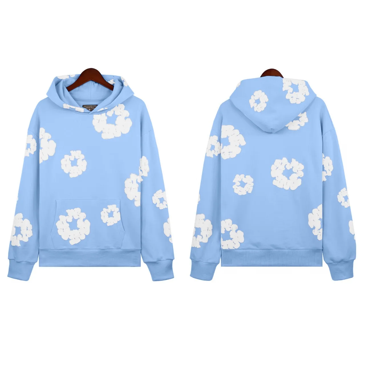 DENIM TEARSTHoodie Cross border European and American Hot selling Cotton Foam Printed Tears Hoodie Men's and Women's Hoodies - Image 17