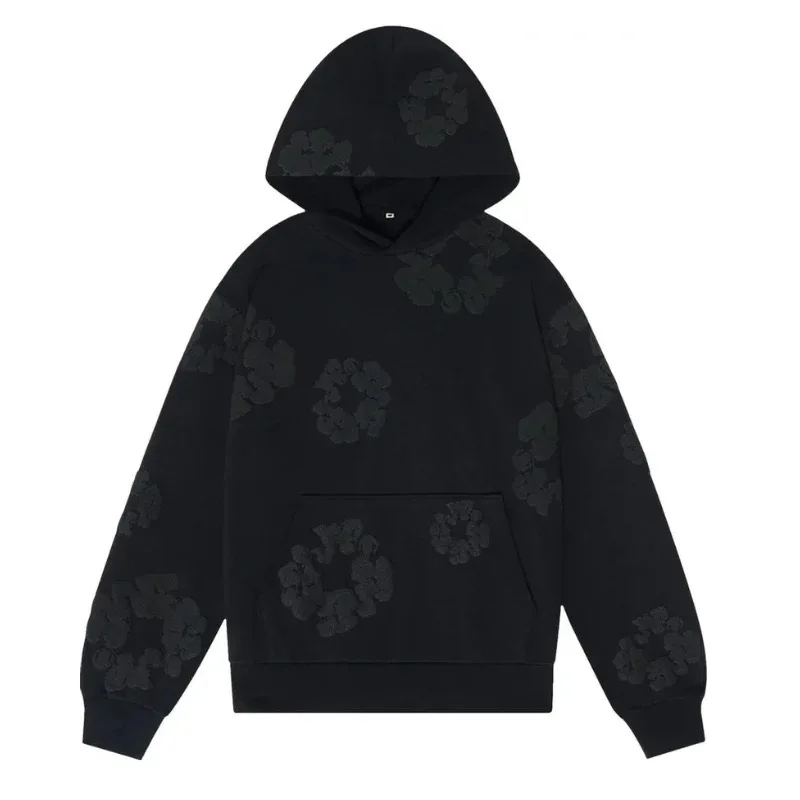 DENIM TEARSTHoodie Cross border European and American Hot selling Cotton Foam Printed Tears Hoodie Men's and Women's Hoodies - Image 16