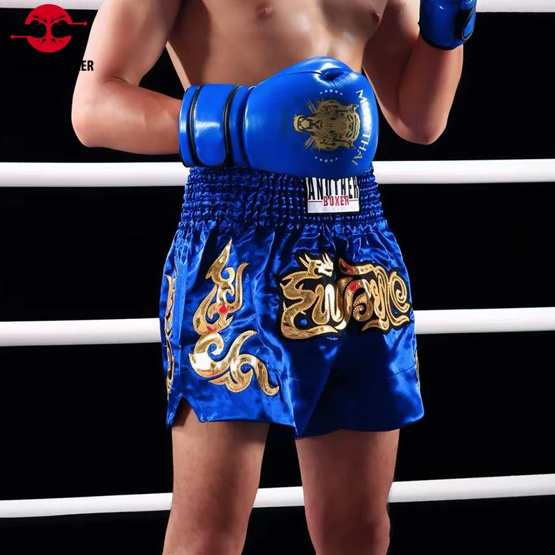 Muay Thai Shorts 2025 Thai Boxing Shorts Women Men Child Embroidery Kickboxing Training Pants Sanda Martial Arts Fight Equipment - Image 6