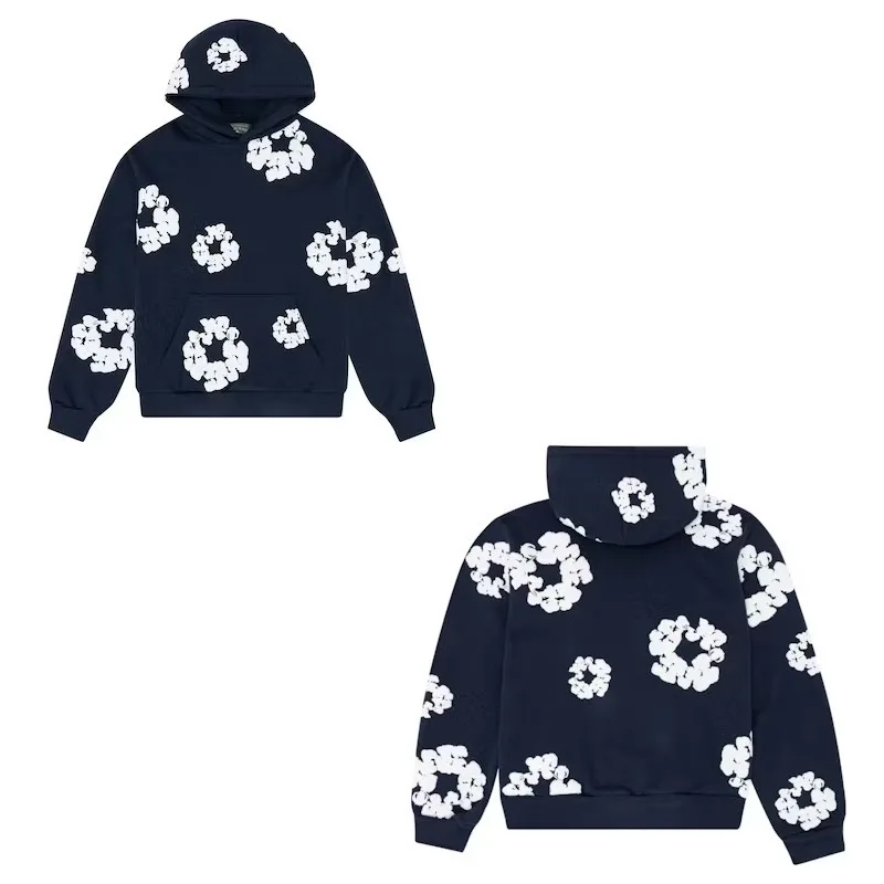 DENIM TEARSTHoodie Cross border European and American Hot selling Cotton Foam Printed Tears Hoodie Men's and Women's Hoodies - Image 10