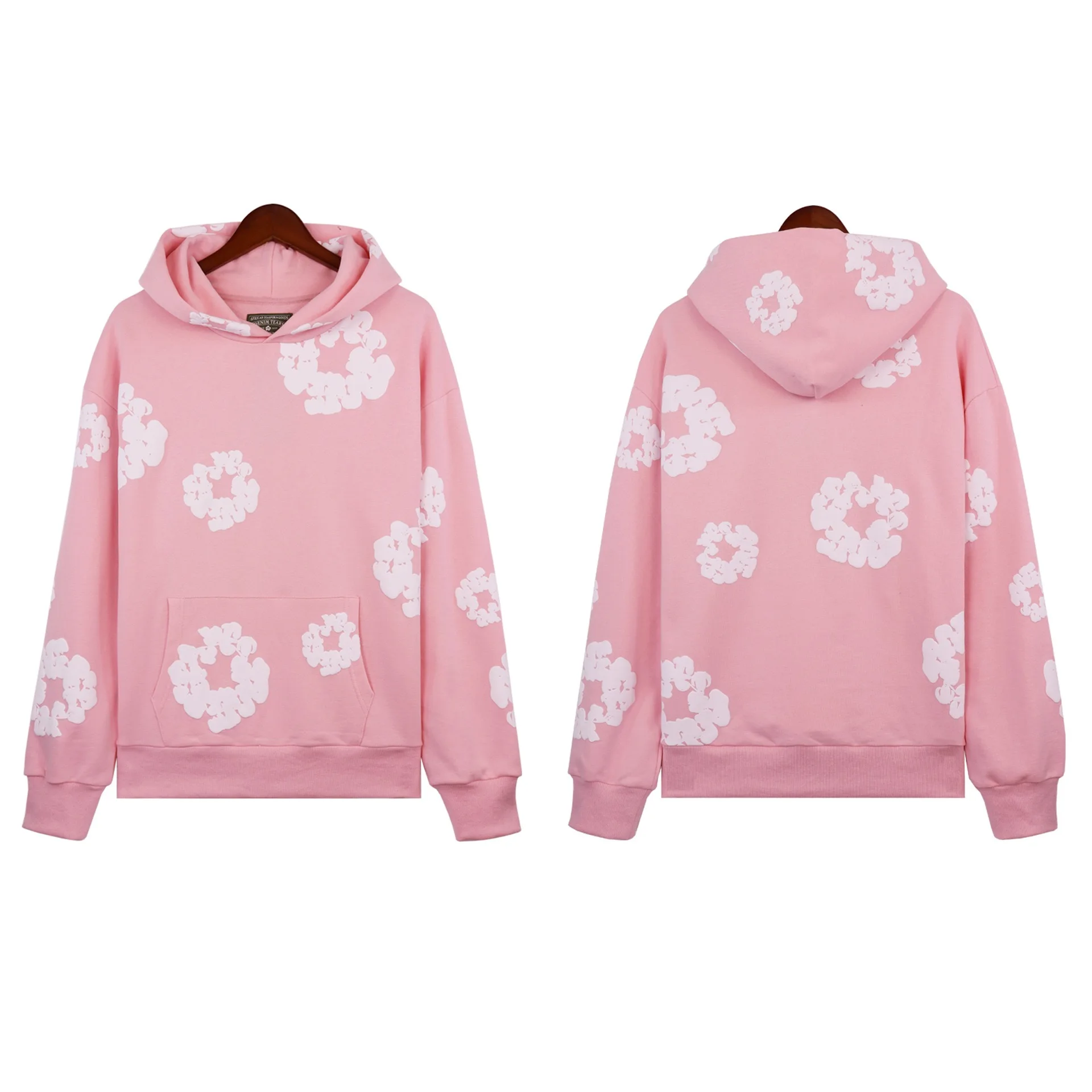 DENIM TEARSTHoodie Cross border European and American Hot selling Cotton Foam Printed Tears Hoodie Men's and Women's Hoodies - Image 2