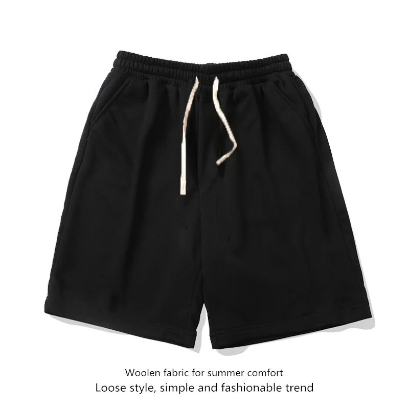 European shorts for men plus size for middle-aged and young loose and versatile five quarter pants breathable beach pants studen - Image 3