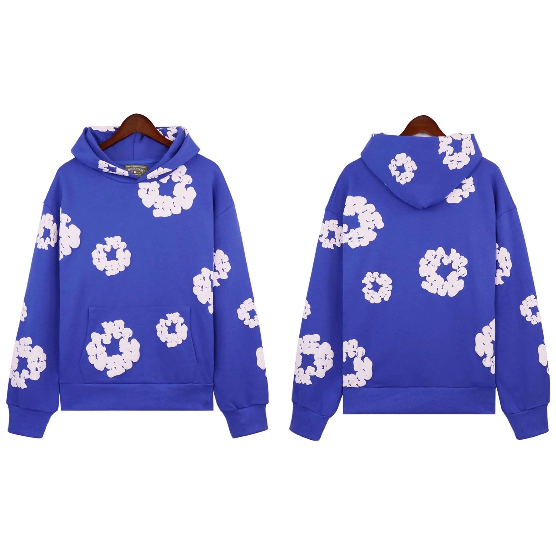 DENIM TEARSTHoodie Cross border European and American Hot selling Cotton Foam Printed Tears Hoodie Men's and Women's Hoodies - Image 7