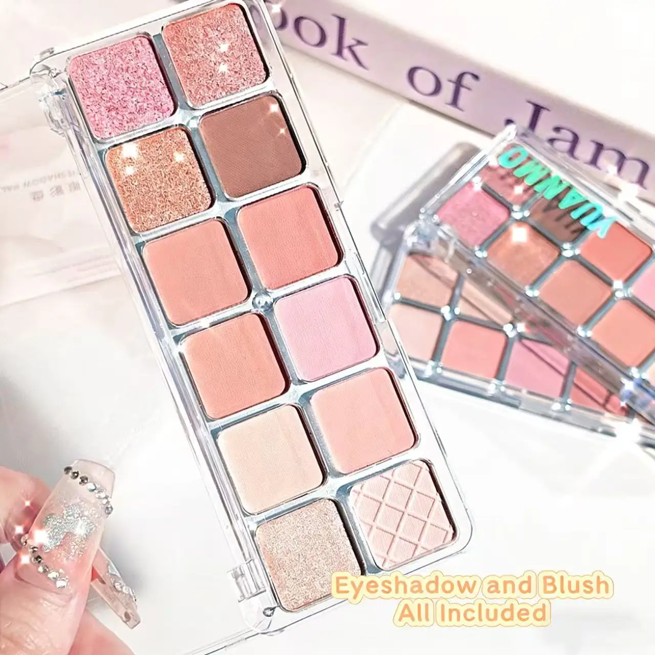 12-Color Glitter Eyeshadow Palette Low Saturation Matte Eyeshadow Palette Long Lasting Eye Shadow Makeup Glitter Matte Finishes - Image 3