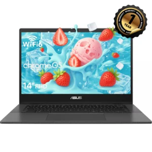 ASUS Chromebook 14" Business Laptop,MediaTek Kompanio 520,4GB RAM,320GB Storage(64GB eMMC+256GB SD Card),Gray,Chrome OS