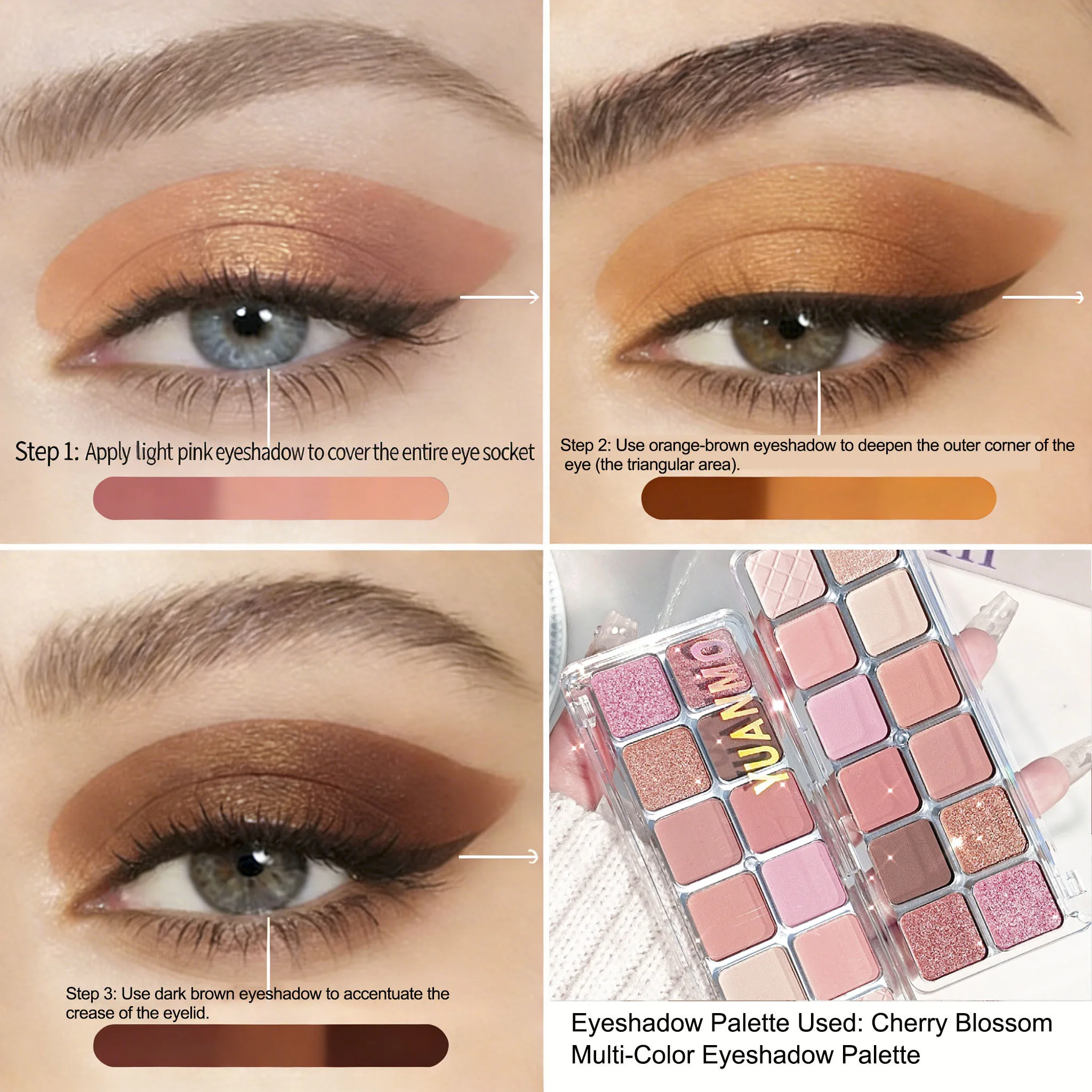 12-Color Glitter Eyeshadow Palette Low Saturation Matte Eyeshadow Palette Long Lasting Eye Shadow Makeup Glitter Matte Finishes - Image 2