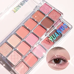 12-Color Glitter Eyeshadow Palette Low Saturation Matte Eyeshadow Palette Long Lasting Eye Shadow Makeup Glitter Matte Finishes