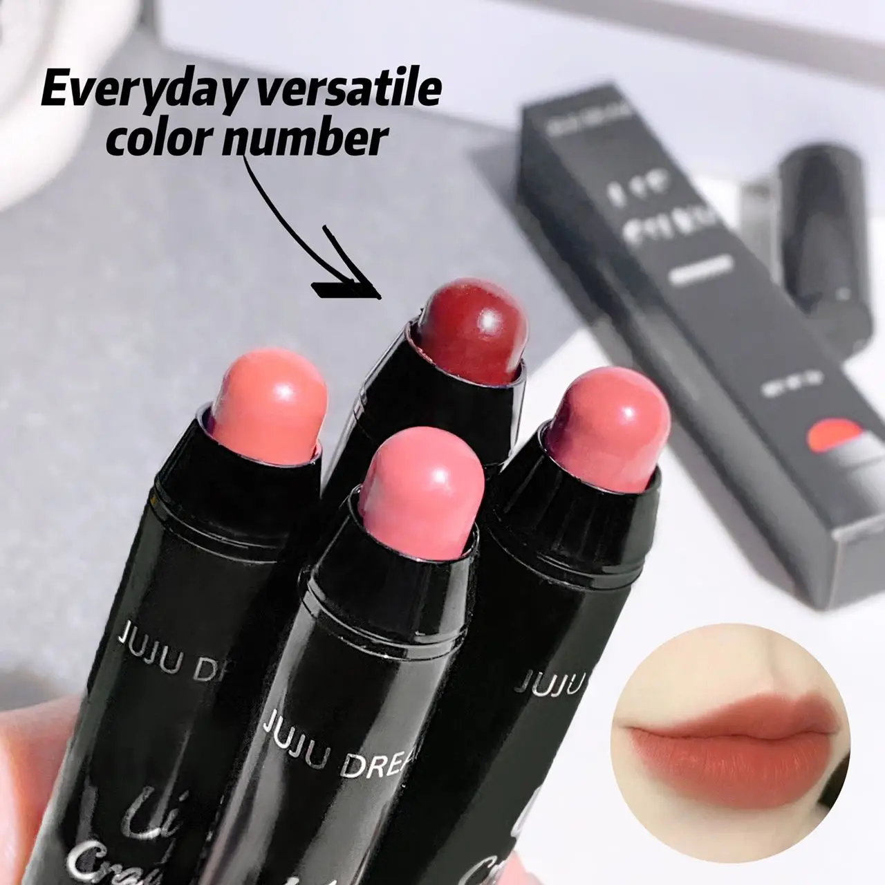 4 Pcs Brighten Lip Lipstick Moisturizing Water Light Solid Lip Gloss Glass Tea Russet Lip Glaze Tint Makeup Cosmetics Beauty - Image 2
