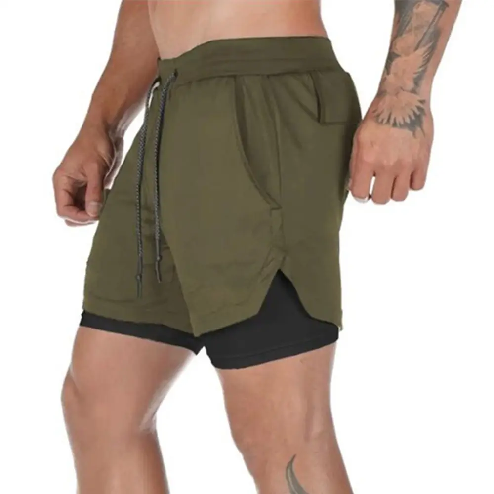 2020 Summer Running Shorts Men 2 in 1 Sports Jogging Fitness Shorts Training Quick Dry Mens Gym Men Shorts Sport gym Short Pants - Image 8