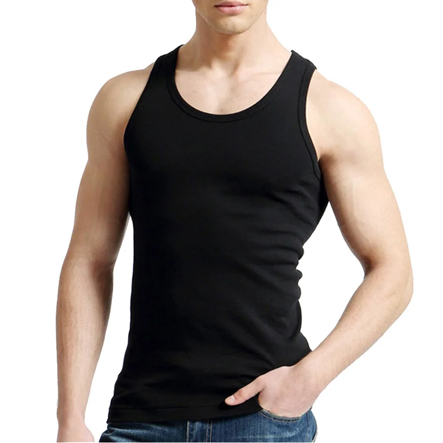 Tank Tops Men Cotton Running Vest Fitness Cool Summer Sleeveless Top Gym Sport Slim Casual Undershirt Male 9 Colors 1PCS - Image 17