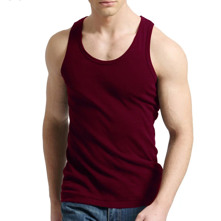 Tank Tops Men Cotton Running Vest Fitness Cool Summer Sleeveless Top Gym Sport Slim Casual Undershirt Male 9 Colors 1PCS - Image 14