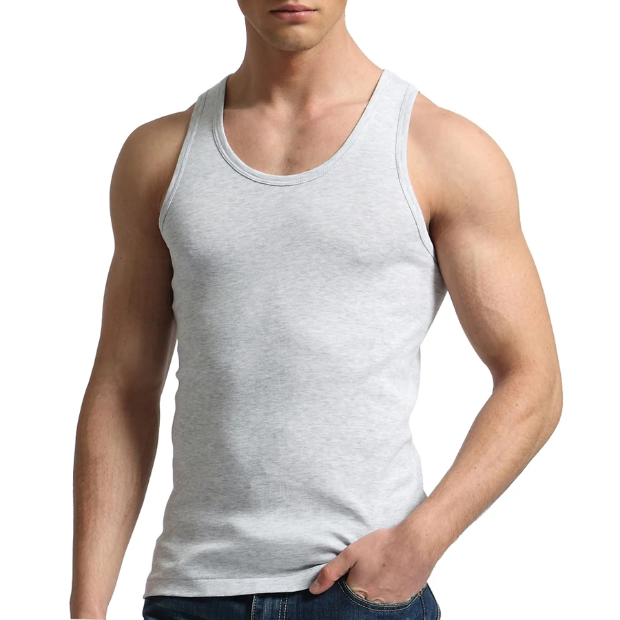Tank Tops Men Cotton Running Vest Fitness Cool Summer Sleeveless Top Gym Sport Slim Casual Undershirt Male 9 Colors 1PCS - Image 16