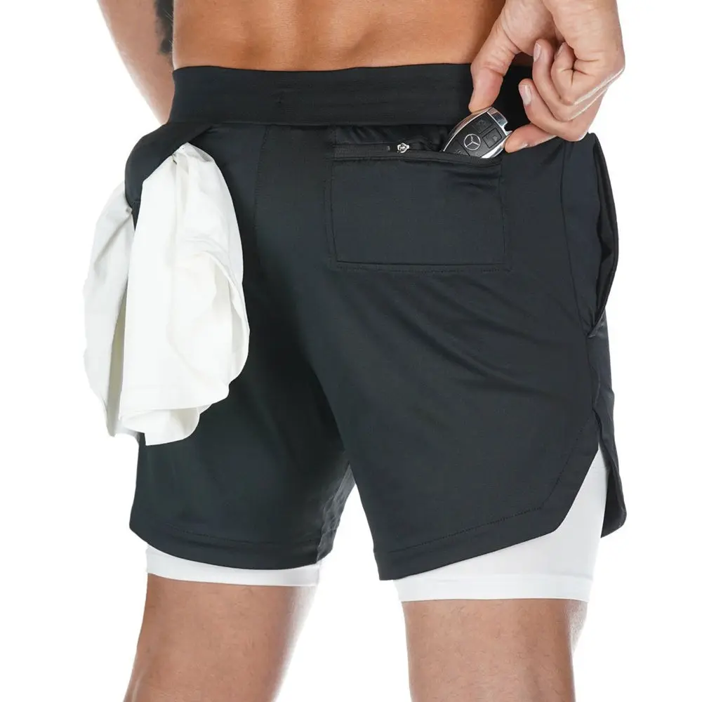 2020 Summer Running Shorts Men 2 in 1 Sports Jogging Fitness Shorts Training Quick Dry Mens Gym Men Shorts Sport gym Short Pants - Image 10