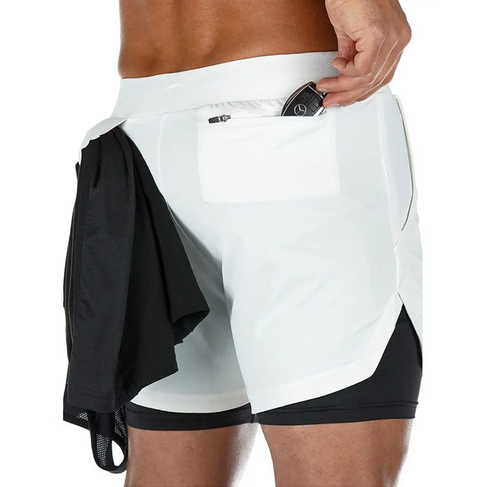 2020 Summer Running Shorts Men 2 in 1 Sports Jogging Fitness Shorts Training Quick Dry Mens Gym Men Shorts Sport gym Short Pants - Image 9