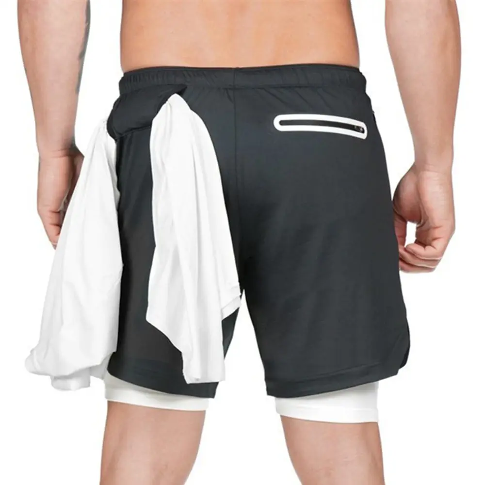 2020 Summer Running Shorts Men 2 in 1 Sports Jogging Fitness Shorts Training Quick Dry Mens Gym Men Shorts Sport gym Short Pants - Image 12
