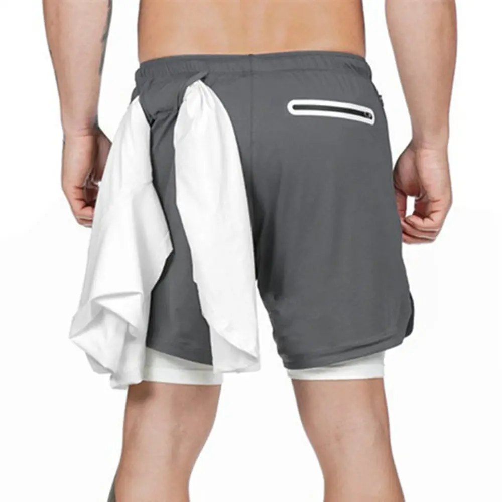 2020 Summer Running Shorts Men 2 in 1 Sports Jogging Fitness Shorts Training Quick Dry Mens Gym Men Shorts Sport gym Short Pants - Image 15