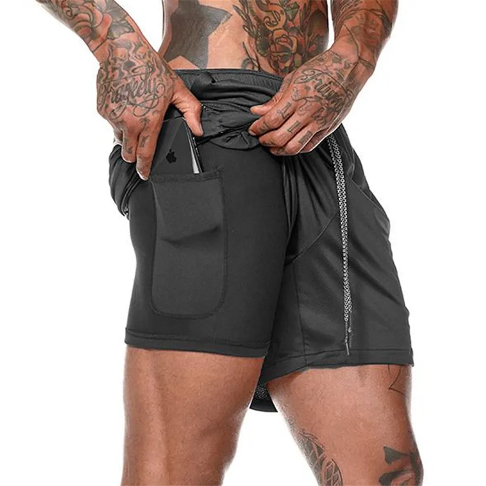 2020 Summer Running Shorts Men 2 in 1 Sports Jogging Fitness Shorts Training Quick Dry Mens Gym Men Shorts Sport gym Short Pants - Image 18