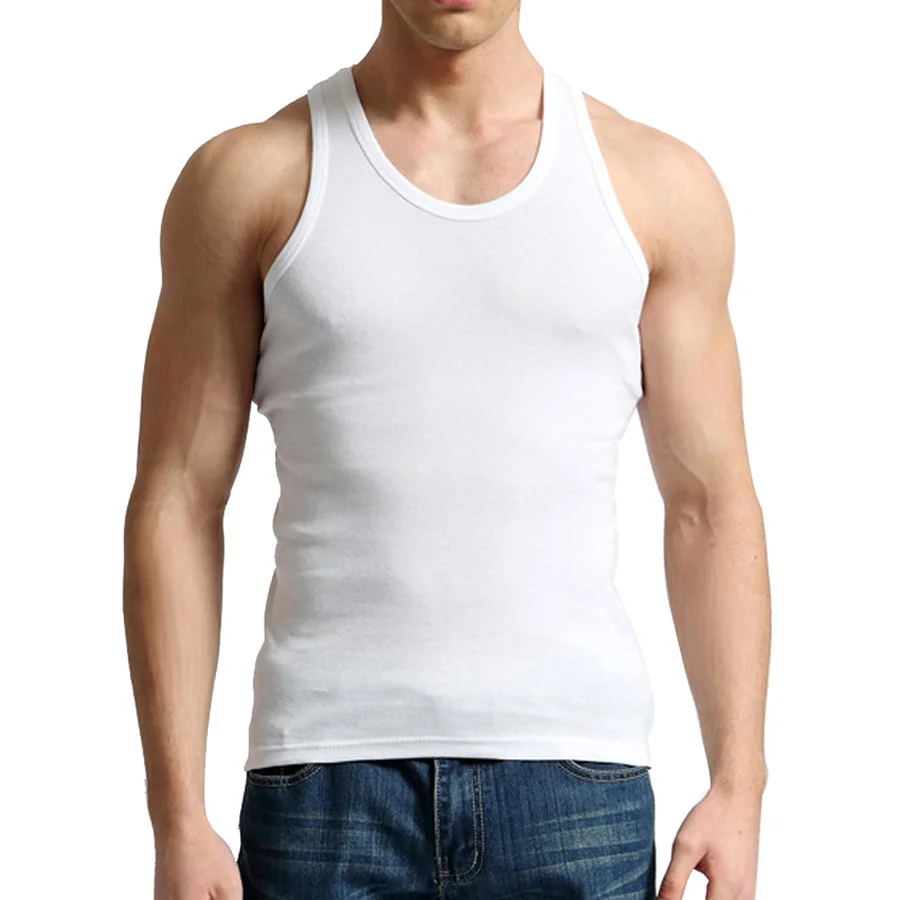 Tank Tops Men Cotton Running Vest Fitness Cool Summer Sleeveless Top Gym Sport Slim Casual Undershirt Male 9 Colors 1PCS - Image 15