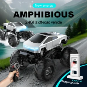 Cybertruck RC Car Kids Toys for kid Remote Control Car Amphibious Truck 4WD All Terrain Off-Road Pickup1:16 Scale 2.4GHZ