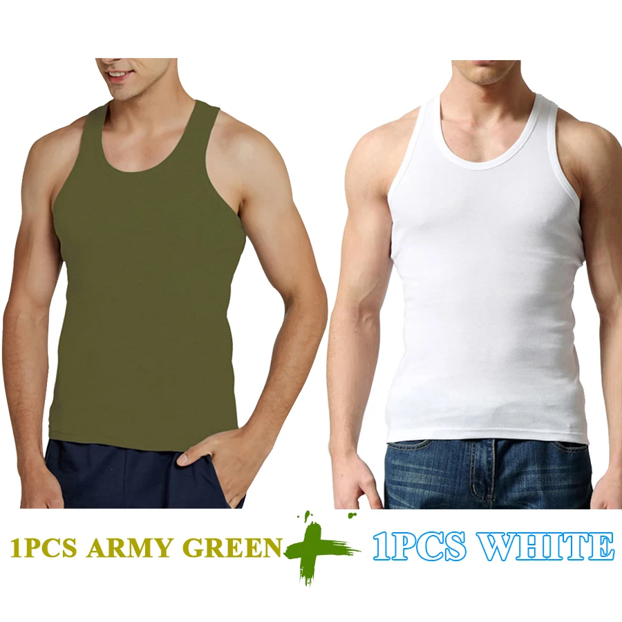 Tank Tops Men Cotton Running Vest Fitness Cool Summer Sleeveless Top Gym Sport Slim Casual Undershirt Male 9 Colors 1PCS - Image 20