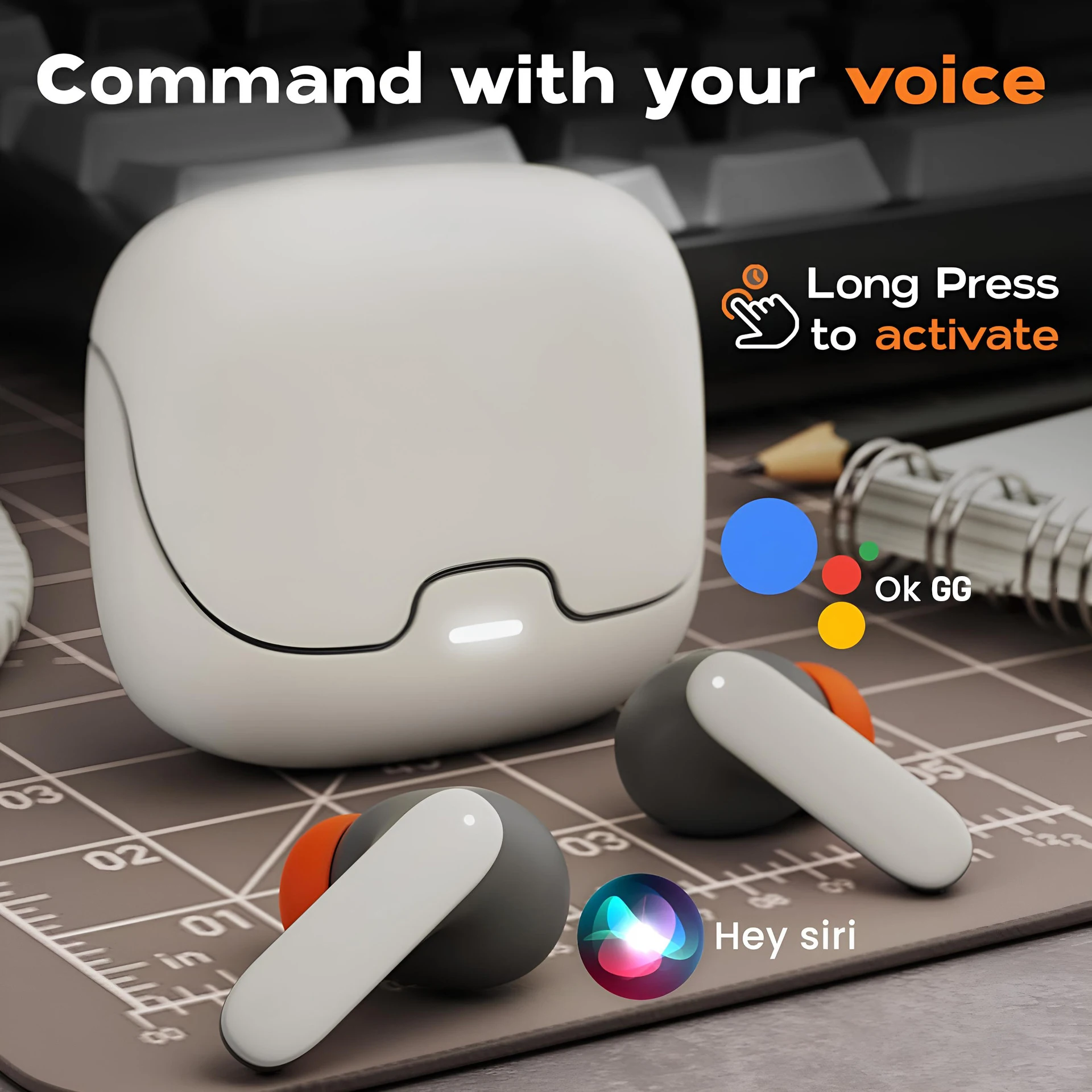 TWS Wireless Earphones 5.4 Bluetooth Ultra-low Latency Dual Microphone ENC Noise Cancelling in Ear Bluetooth Earphones - Image 3