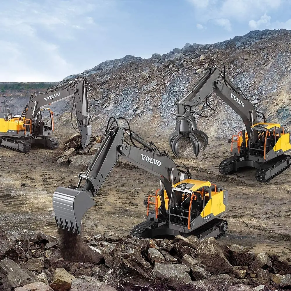Double E E568 RC Excavator 1/16 17CH Crawler 3in1 Truck Alloy Digger Radio controlled Car Engineering Model Children's Day Gifts - Image 5