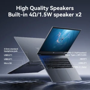 KAMRUI Laptop Computer 18.5" FHD 7000mAh Intel N150/R3 4300U 3.7GHz Windows11 PRO 16GB DDR4 512GB M.2 SSD WiFi5 Desktop Notebook