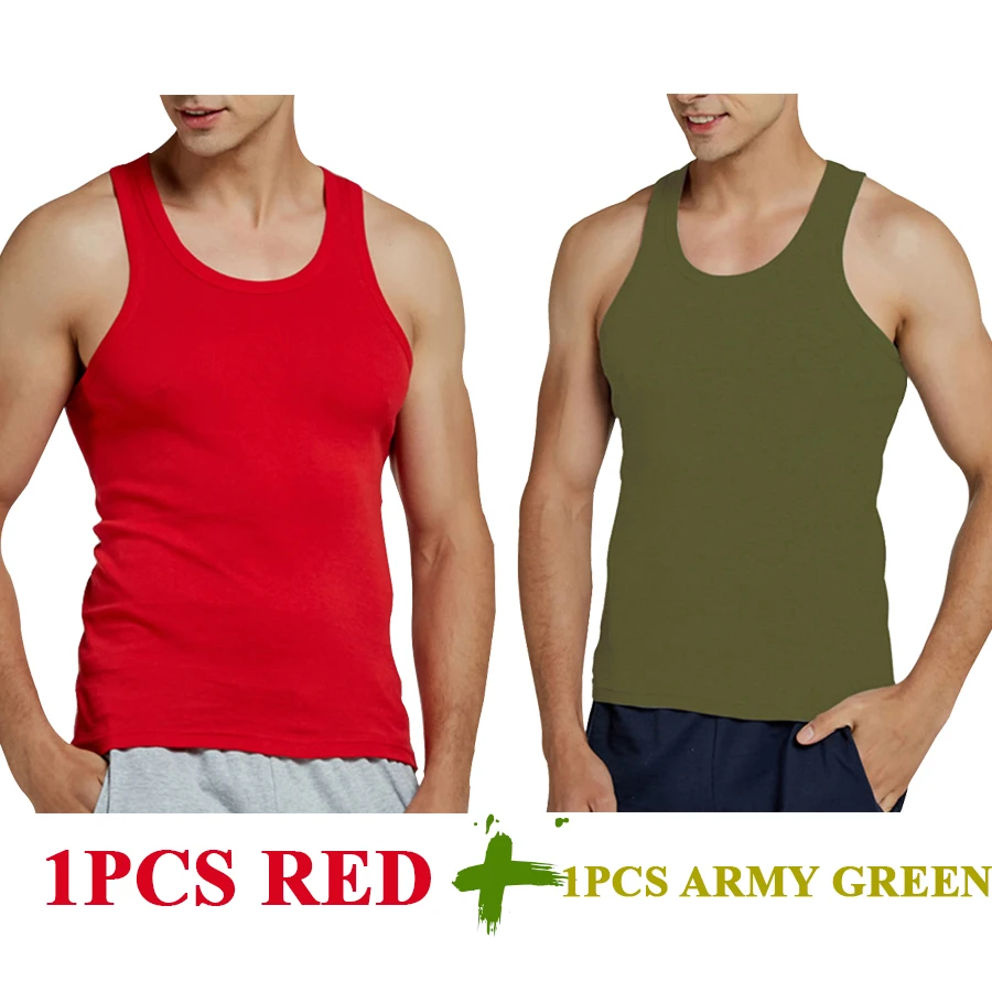 Tank Tops Men Cotton Running Vest Fitness Cool Summer Sleeveless Top Gym Sport Slim Casual Undershirt Male 9 Colors 1PCS - Image 9