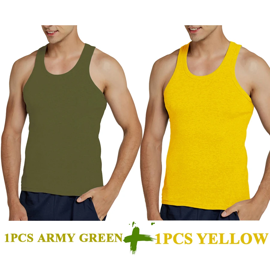 Tank Tops Men Cotton Running Vest Fitness Cool Summer Sleeveless Top Gym Sport Slim Casual Undershirt Male 9 Colors 1PCS - Image 8