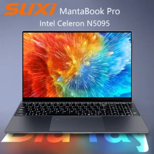 SUXI MantaBook Pro Laptop Intel N5095 14.1 Inch 16GB LPDDR4 RAM 256GB SSD Lightweight Business Computer Notebook FHD Fingerprint
