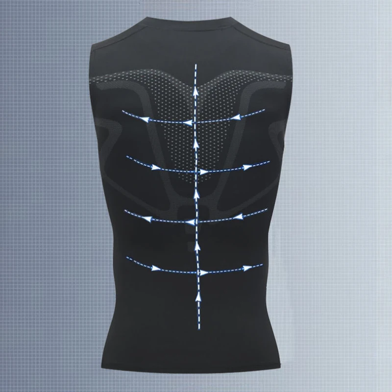 Mans Compression Tank Top Men Gym Shirt Sleeveless Quick Dry Sportswear Male Fitness Bodybuilding Vest Workout Muscle Top - Image 4