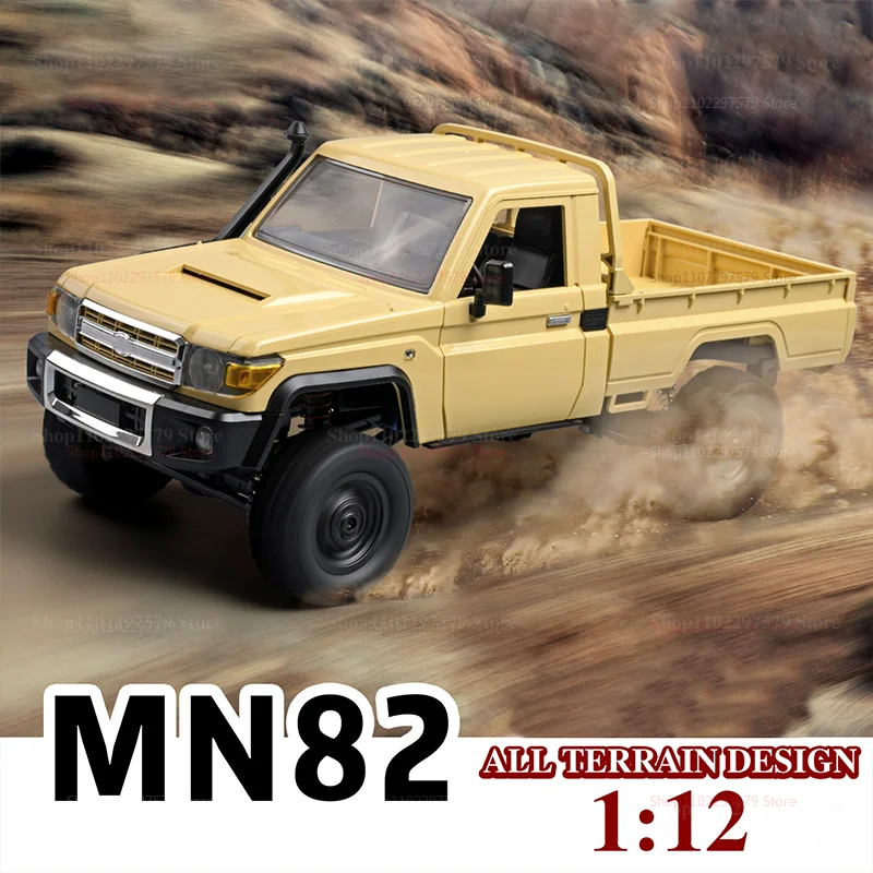 MN82 Upgraded PRO Off-Road 4WD Pickup Truck 1:12 Scale RC Car with Headlights 2.4G Remote Control Toy Gift for Kids Outdoor Play - Image 5