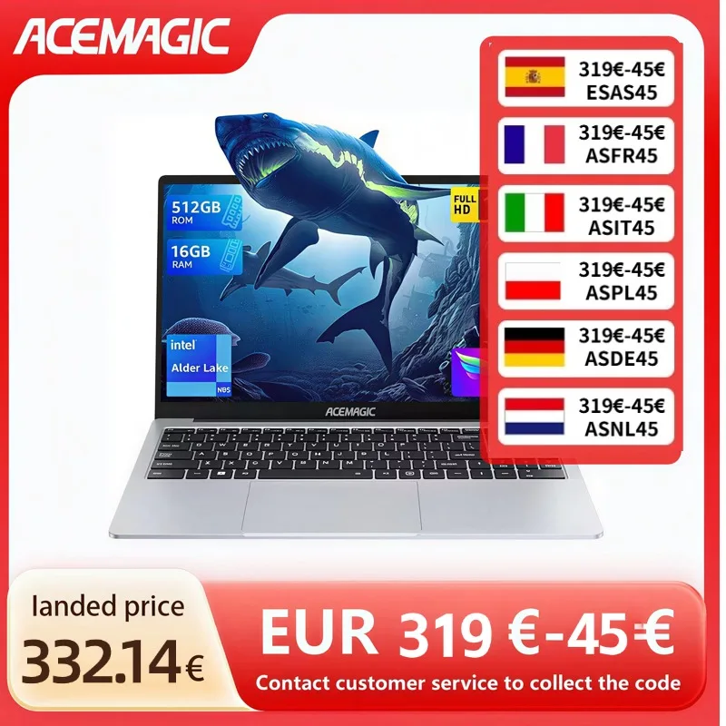 ACEMAGIC 15.6-inch AMD Ryzen 3 4300U Business Laptop 16GB DDR4 512GB SSD Slim Ultrabook 54.72Wh Long Battery Life FHD Display - Image 2