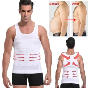 Sports T-shirt Men's Vest Compression Underwear Body Shaper Corset Top Abdomen Slimming Shapewear Gym Exercise Fat Burn Fitness