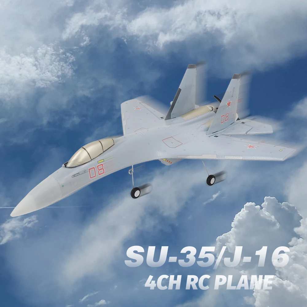 QF009 J16 Rc Plane 4CH Foam Remote Control Airplane Su35 Model Glider 2.4G 360° Flip-Roll 525mm Fixed Wing Fighter Aircraft Toy - Image 4