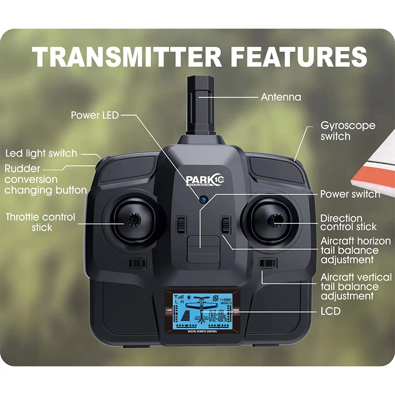 【C0】WLtoys 2.4G F949 LCD Version RC Airplane Cessna 182 3D6G 3Ch Fixed Wing Plane Outdoor Drone RTF With Gyroscope And Night - Image 5