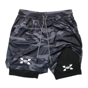 New Running Shorts Men Gym Sports Shorts 2 In 1 Quick Drying Workout Boxing Training Bottoms Fitness Jogging Short Pants Summer