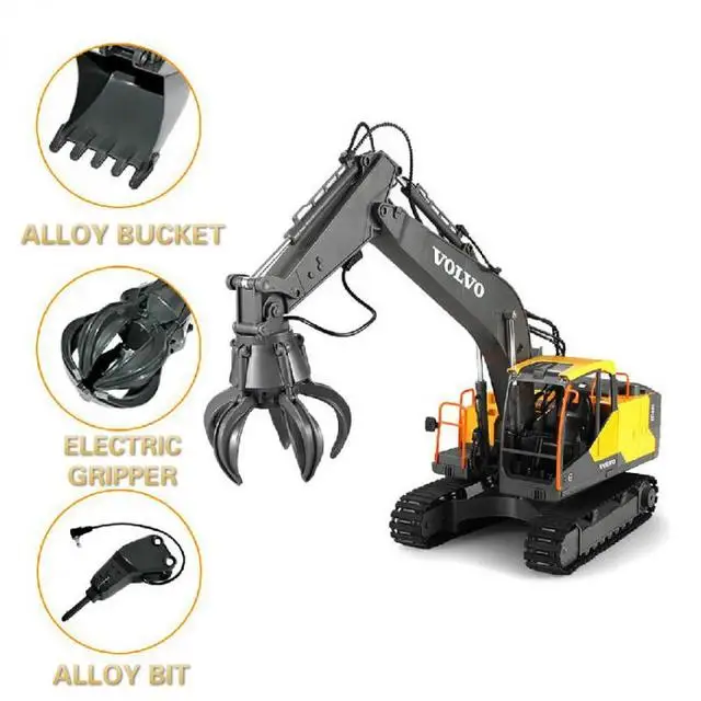 Double E E568 RC Excavator 1/16 17CH Crawler 3in1 Truck Alloy Digger Radio controlled Car Engineering Model Children's Day Gifts - Image 7