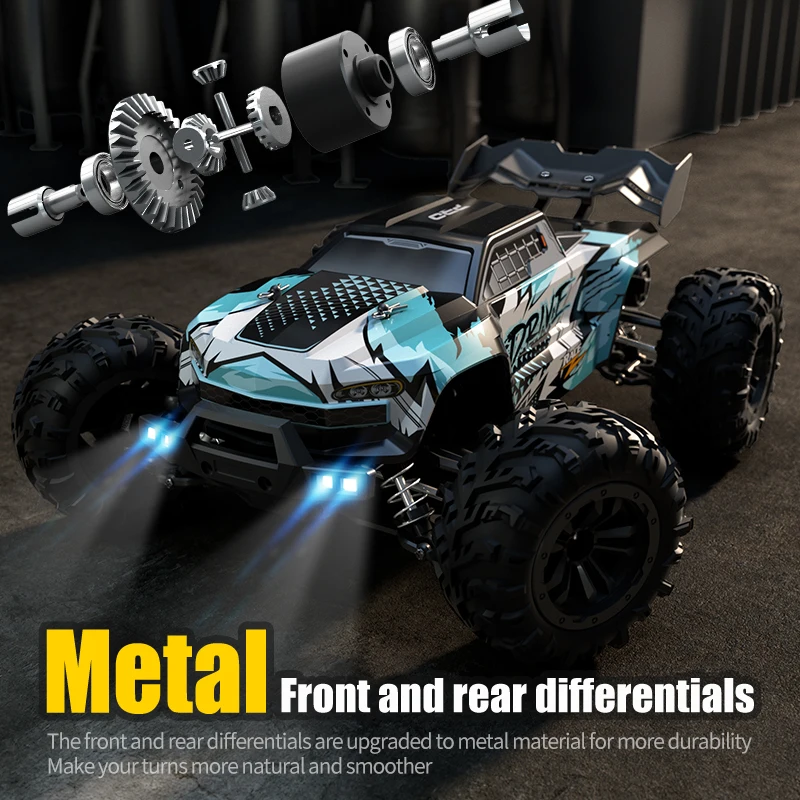 1:16 70KM/H Or 50KM/H 4WD RC Car With LED Remote Control Cars High Speed Drift Monster 4x4 Truck for Kids vs Wltoys 144001 Toys - Image 4