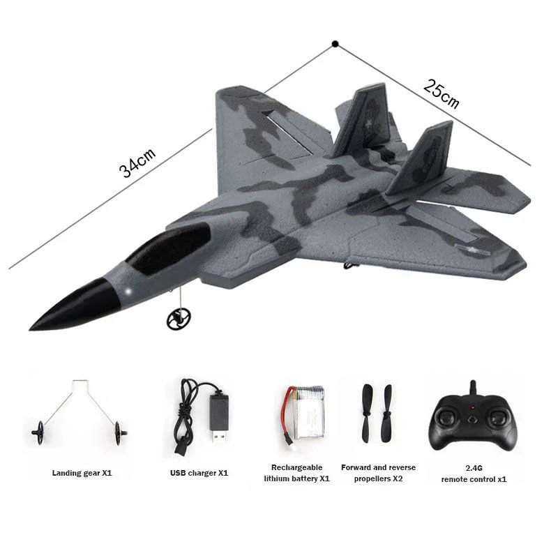 FX622 Remote Control Fighter | 3-Axis Gyro Self-Stable | Easy Throttle Control | Color Light | Kids Gift | EPP Plan Toy - Image 7