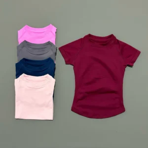 Impact Short Sleeve Top Women Running Sports T Shirt Summer Short Sleeve Round Neck Breathable Stretchy Gym Yoga Fitness Top
