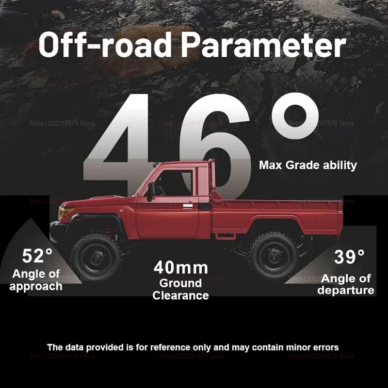 MN82 Upgraded PRO Off-Road 4WD Pickup Truck 1:12 Scale RC Car with Headlights 2.4G Remote Control Toy Gift for Kids Outdoor Play - Image 3
