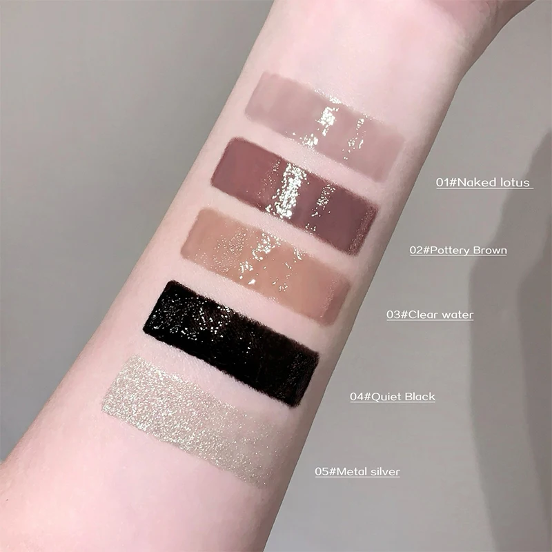 Water Light Mirror Moisturizing Lip Gloss Punk Black Silver Fine Flash Low Saturation Lip Glaze Long-lasting Nude Lip Makeup - Image 2